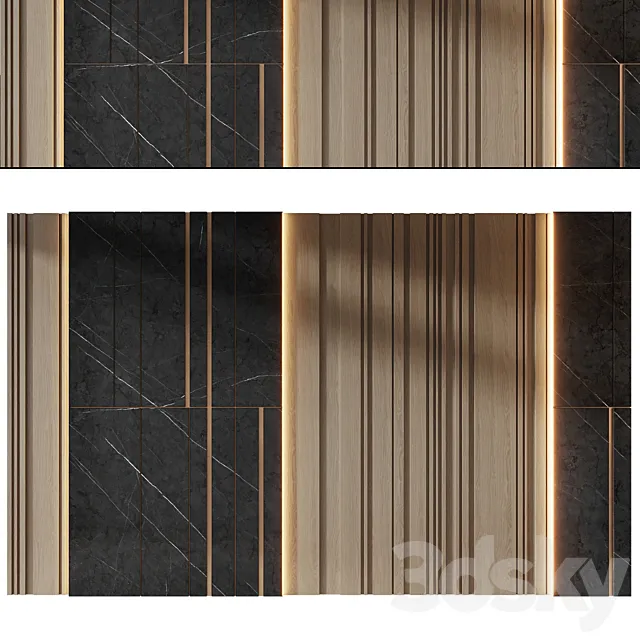 wall panels | set 344 3ds Max