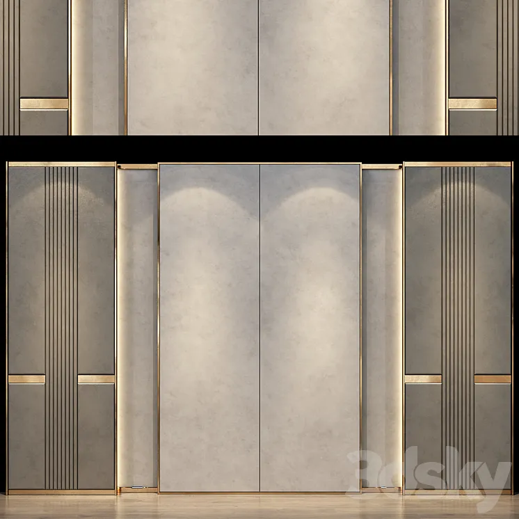 wall panels | set 57 3DS Max Model