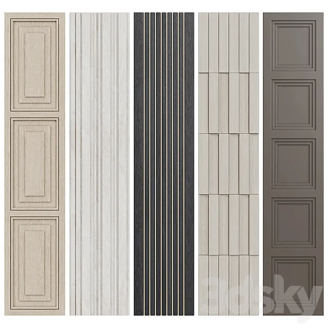 Wall panels (v2) 3DS Max Model