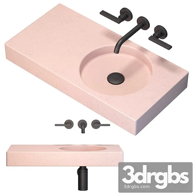 Wall pink sink