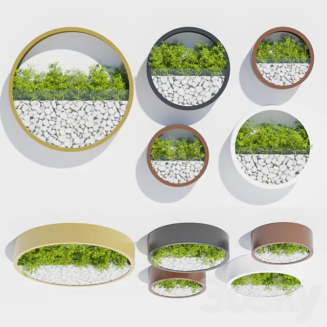 Wall planters one 3ds Max