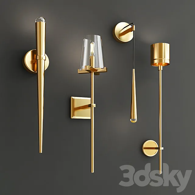 wall sconce collection 3DS Max Model