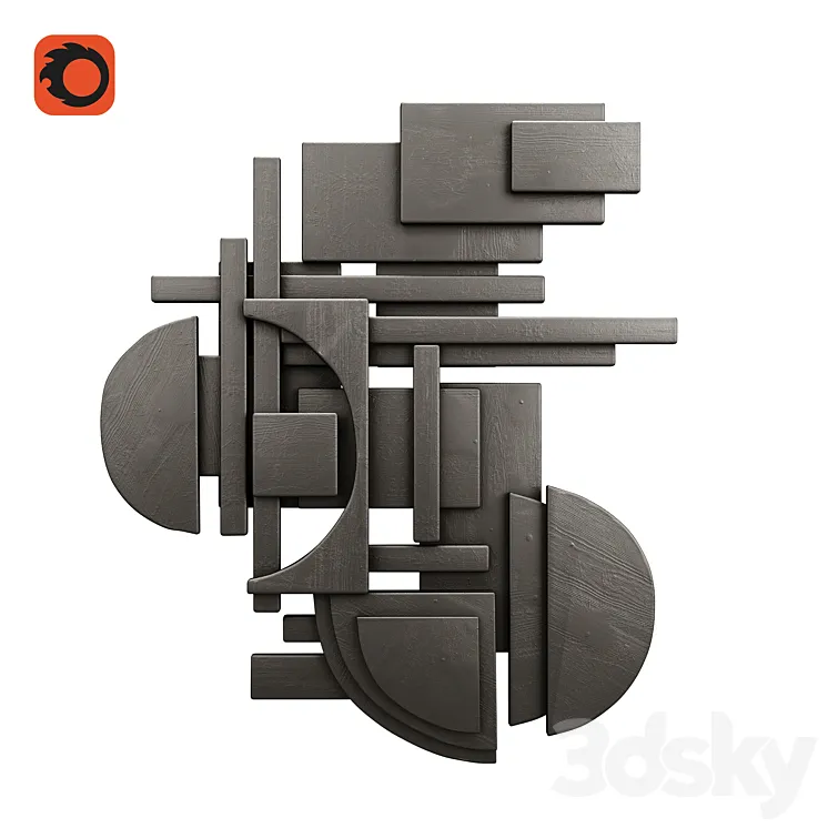 Wall sculpture 1 3DS Max