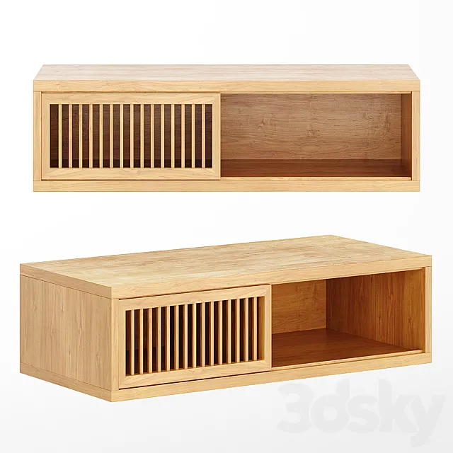 Wall shelf in oak pilpao color oak LA REDOUTE INTERIEURS Art. 4171128 _ GJP437 3ds Max