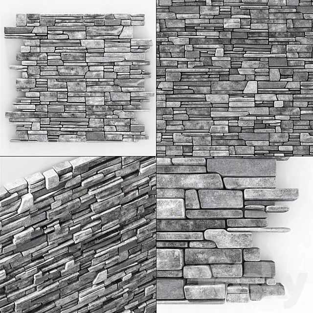 Wall stone clincer rock decor n1 3DSMax File