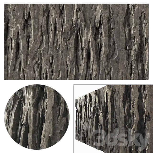 Wall stone slab rock mono n1 _ 3DSMax File