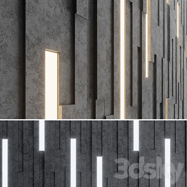 Wall Stone Stripes 3DS Max Model