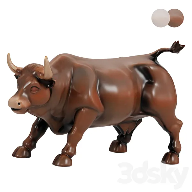 Wall Street Bull Statue 3dsMax Model