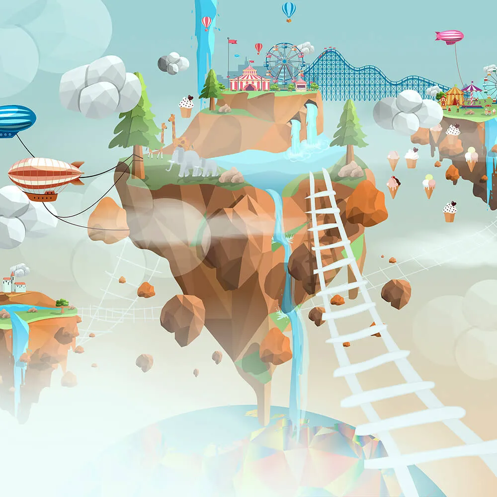 Wall Street – Wallpaper Flying Hill 3ds Max