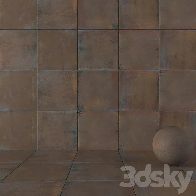 Wall Tiles Museum Iron Oxide 3ds Max