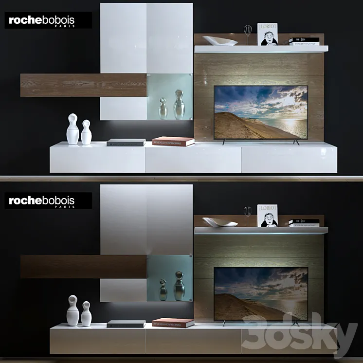 Wall TV roche-bobois logos 3DS Max