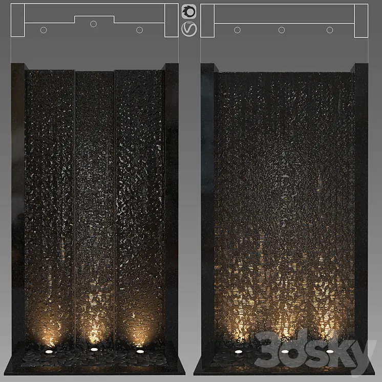 Wall water 1 3DS Max