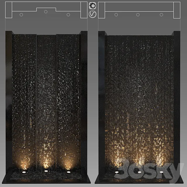 Wall water 1 3DSMax File