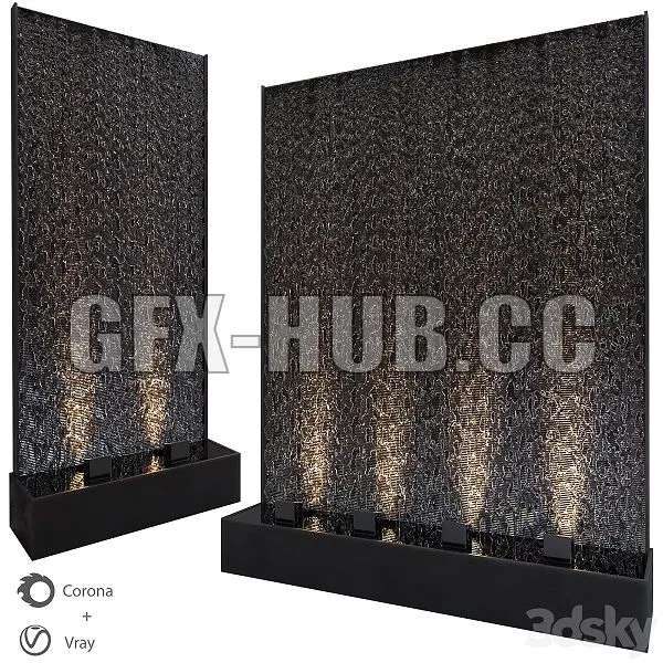 Wall Water Waterfall 3 3dsMax Model