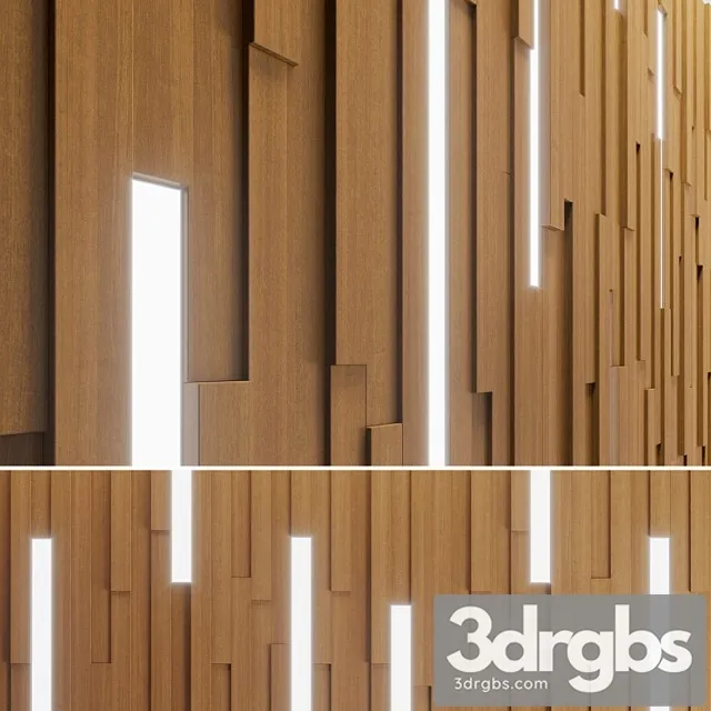 Wall Wooden Stripes 3dsmax Download