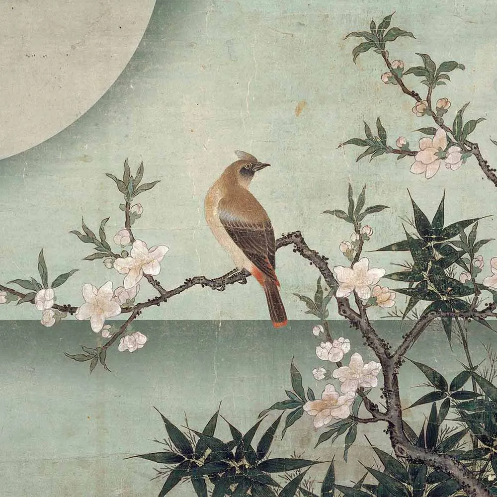 WallPepper – Wallpaper Bird on peach blossom 3ds Max