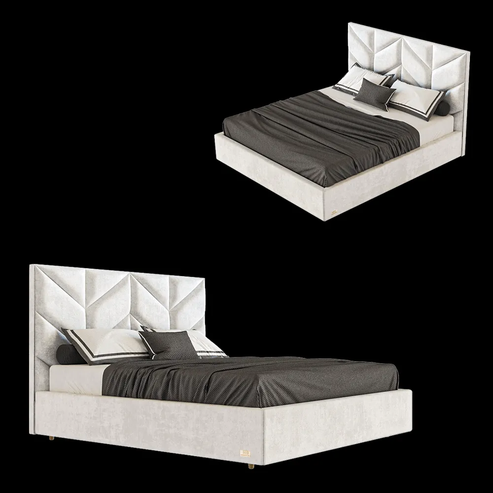 Wall&Wall – Soft bed Aurora 3ds Max