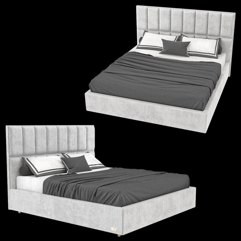 Wall&Wall – Soft bed Croco 3ds Max