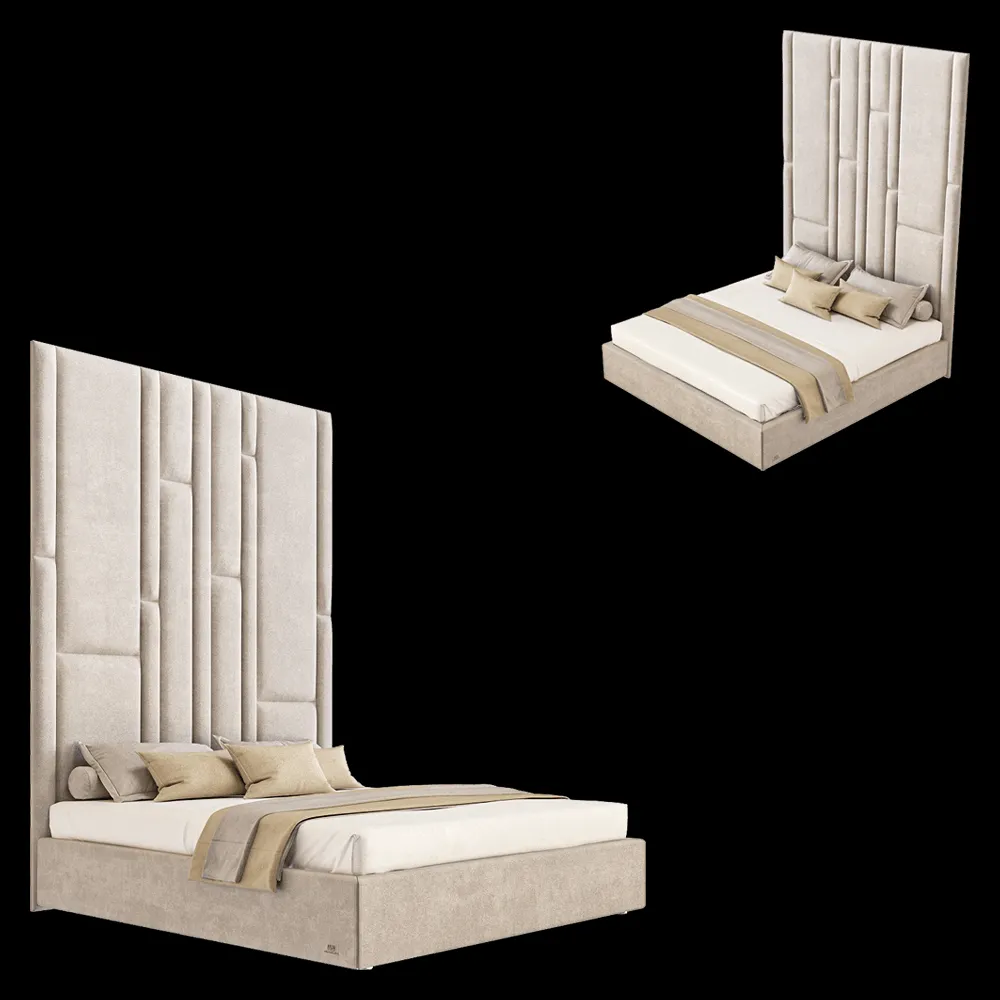 Wall&Wall – Soft bed In Bloom 3ds Max