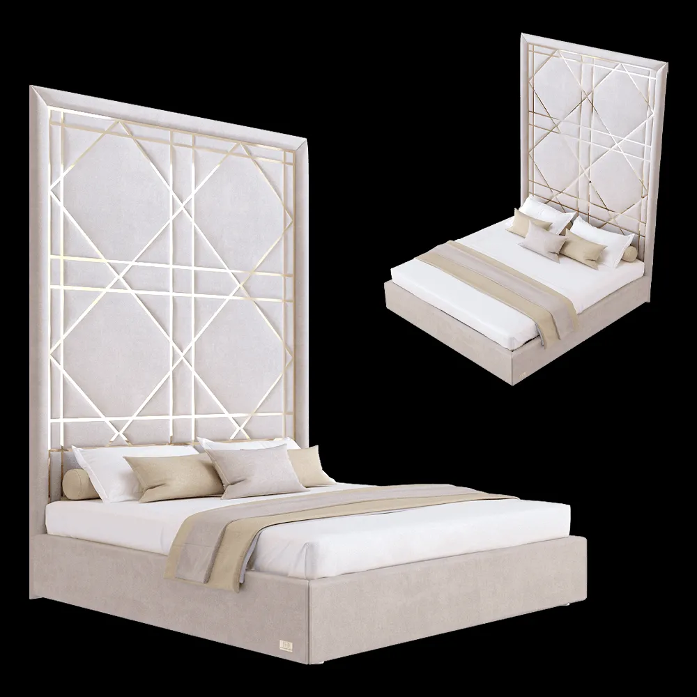 Wall&Wall – Soft bed Quenn-Dior 3ds Max