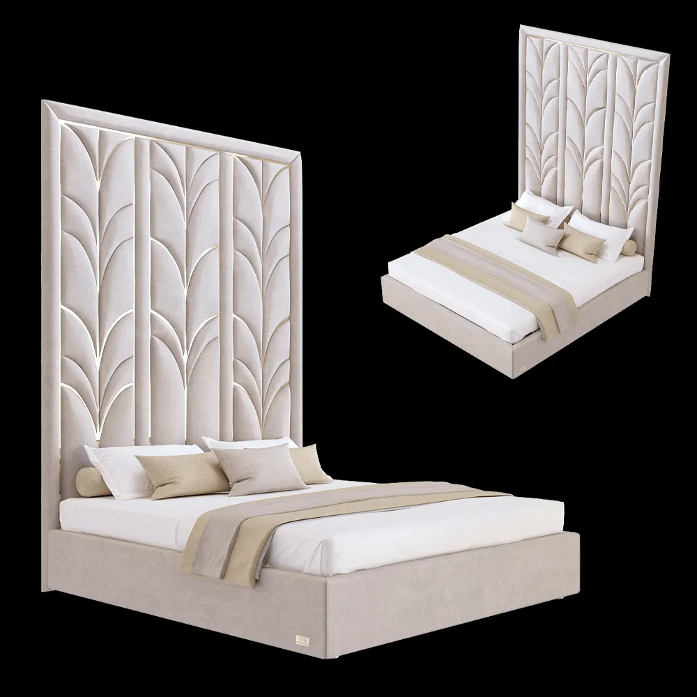 Wall&Wall – Soft bed Tulip 3ds Max