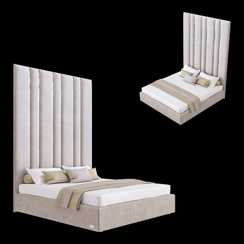 Wall&Wall – Soft bed Windflowers 3ds Max