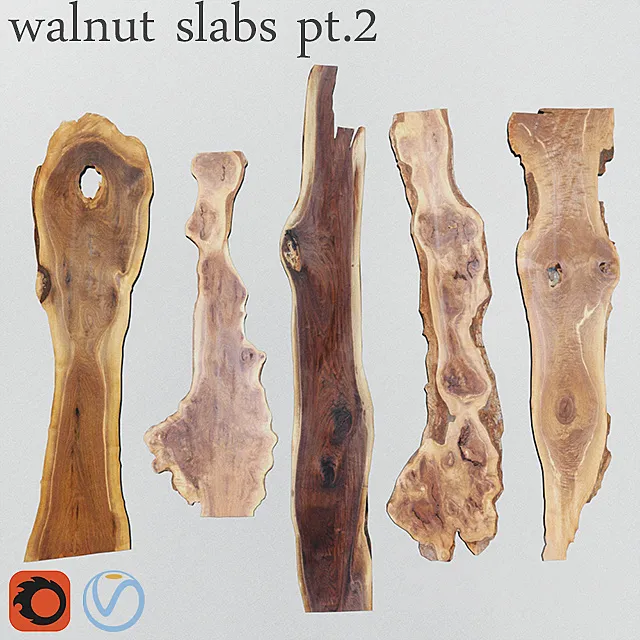 Walnut table slabs | Tables slabs from walnut 3DSMax File