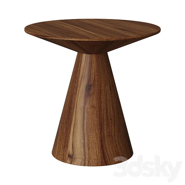 Walnut veneer corner table ET652 3DS Max Model