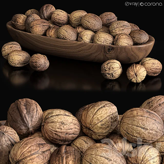 Walnut_set 3dsMax Model