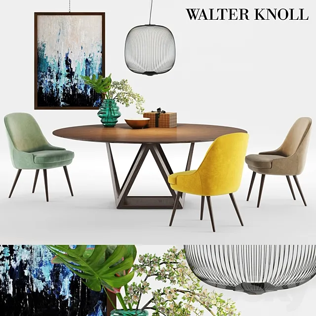 Walter Knoll Tobu Table and 375 Chair 3DSMax File