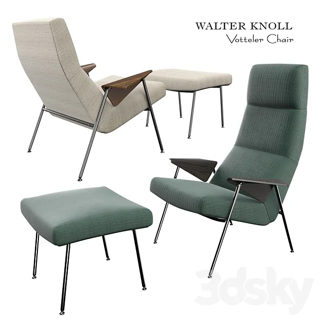 WALTER KNOLL Votteler Chair 3ds Max