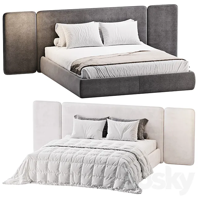 Wanda bed by the high wall 3ds Max