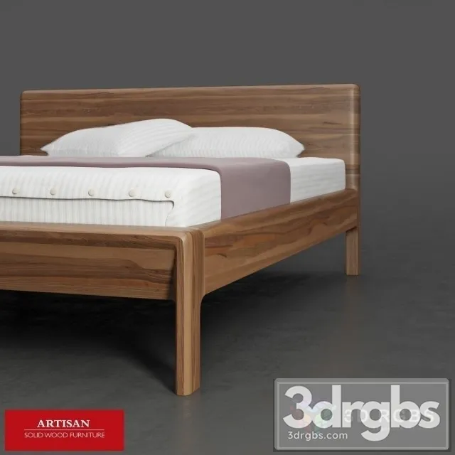 Wanut Wooden Bed 3dsmax Download