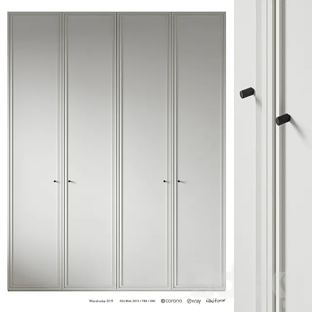 Wardrobe 019 3DS Max Model