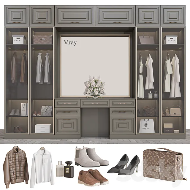 wardrobe 148-Vray 3ds Max
