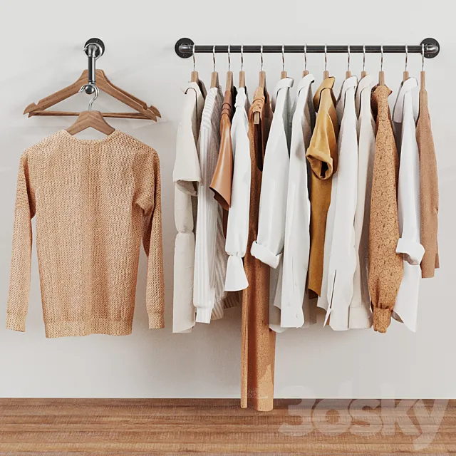 Wardrobe 18 clothes loft Clothes 3dsMax Model