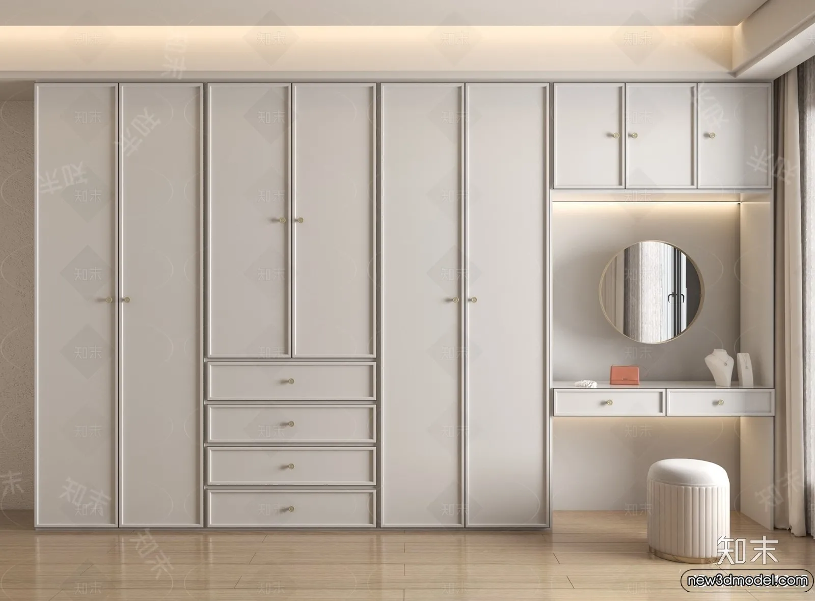 Wardrobe 3D Models – 3D Furniture for Interior Design – 006