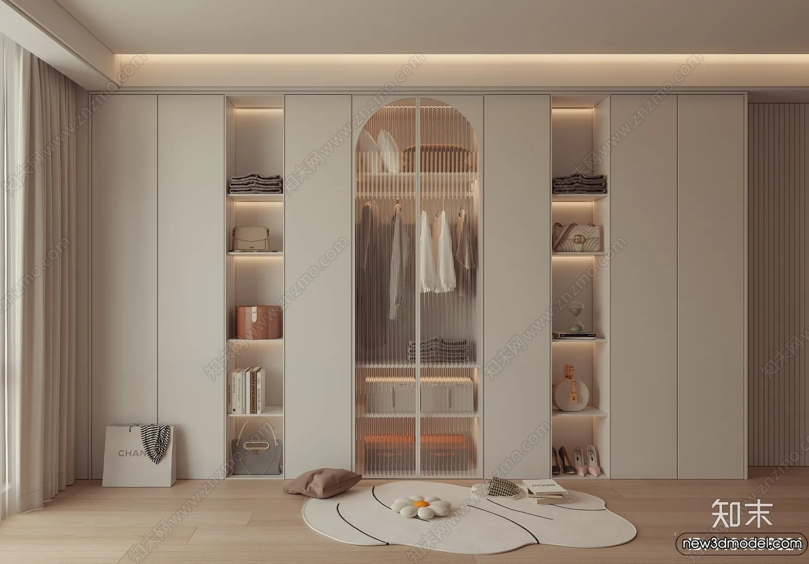 Wardrobe 3D Models – 3D Furniture for Interior Design – 012