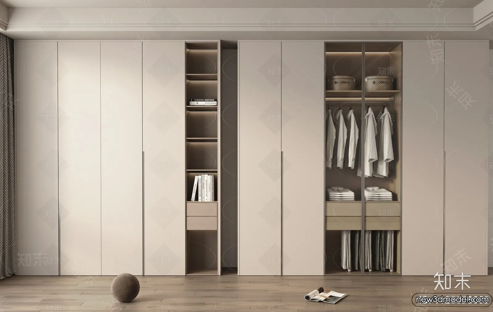 Wardrobe 3D Models – 3D Furniture for Interior Design – 029