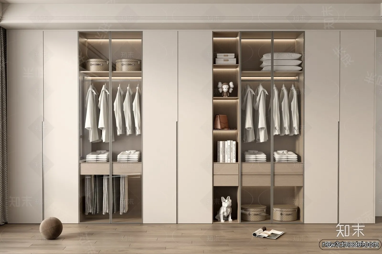 Wardrobe 3D Models – 3D Furniture for Interior Design – 038