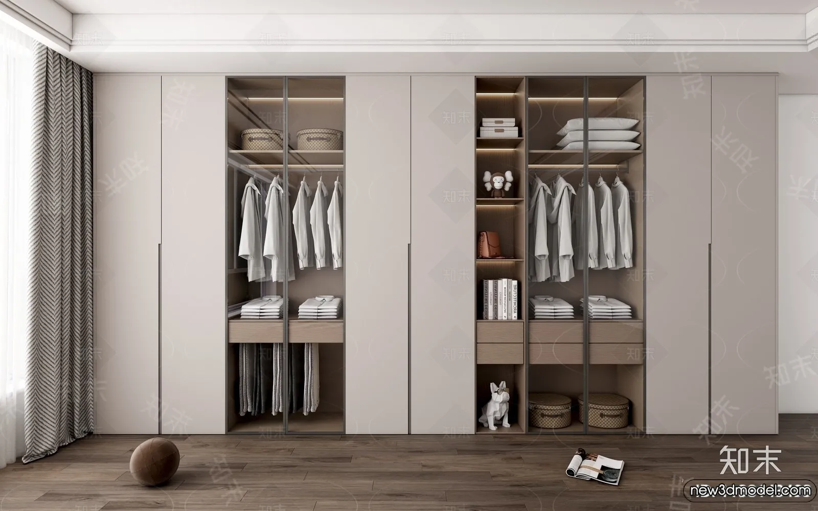 Wardrobe 3D Models – 3D Furniture for Interior Design – 046