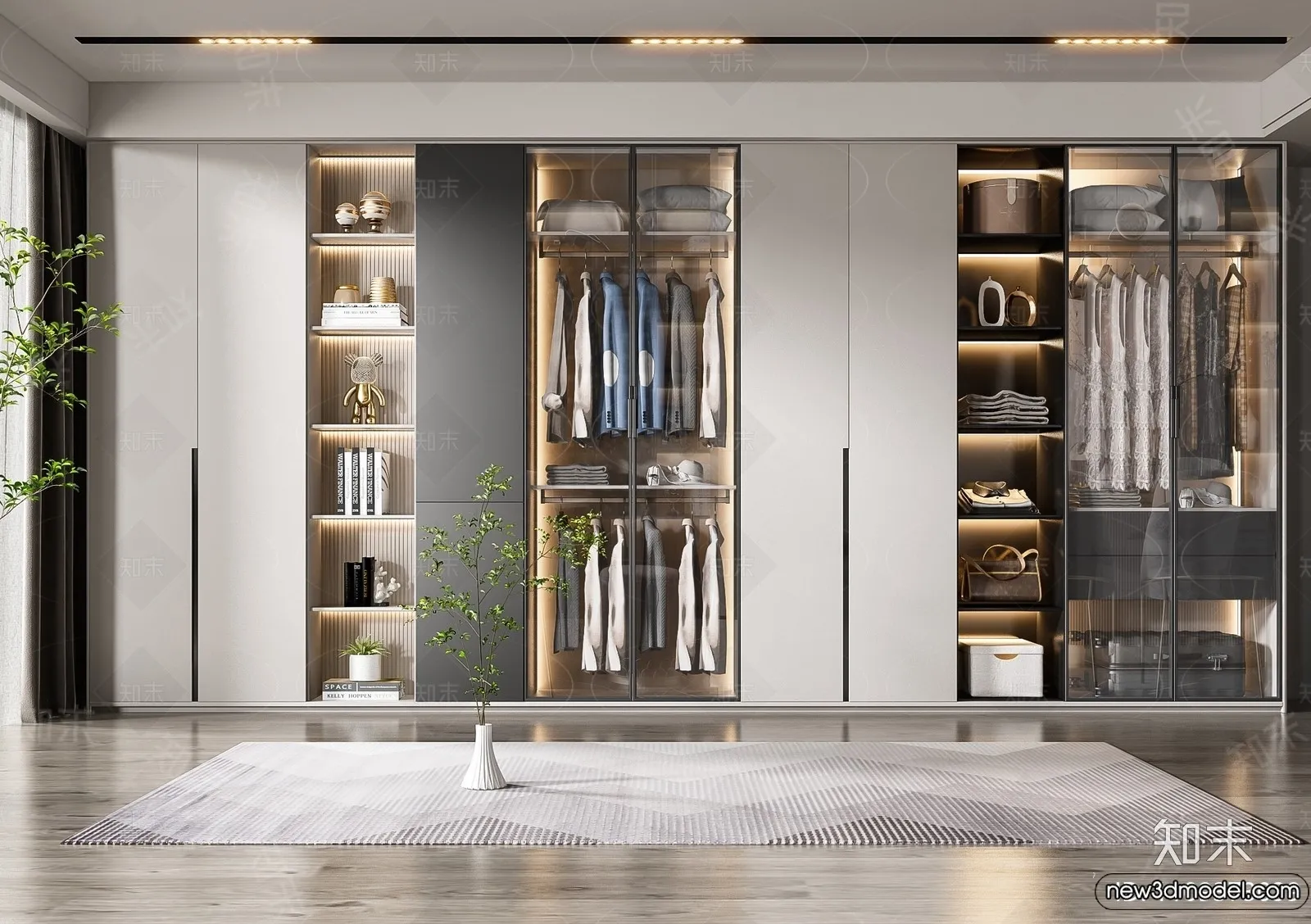 Wardrobe 3D Models – 3D Furniture for Interior Design – 051