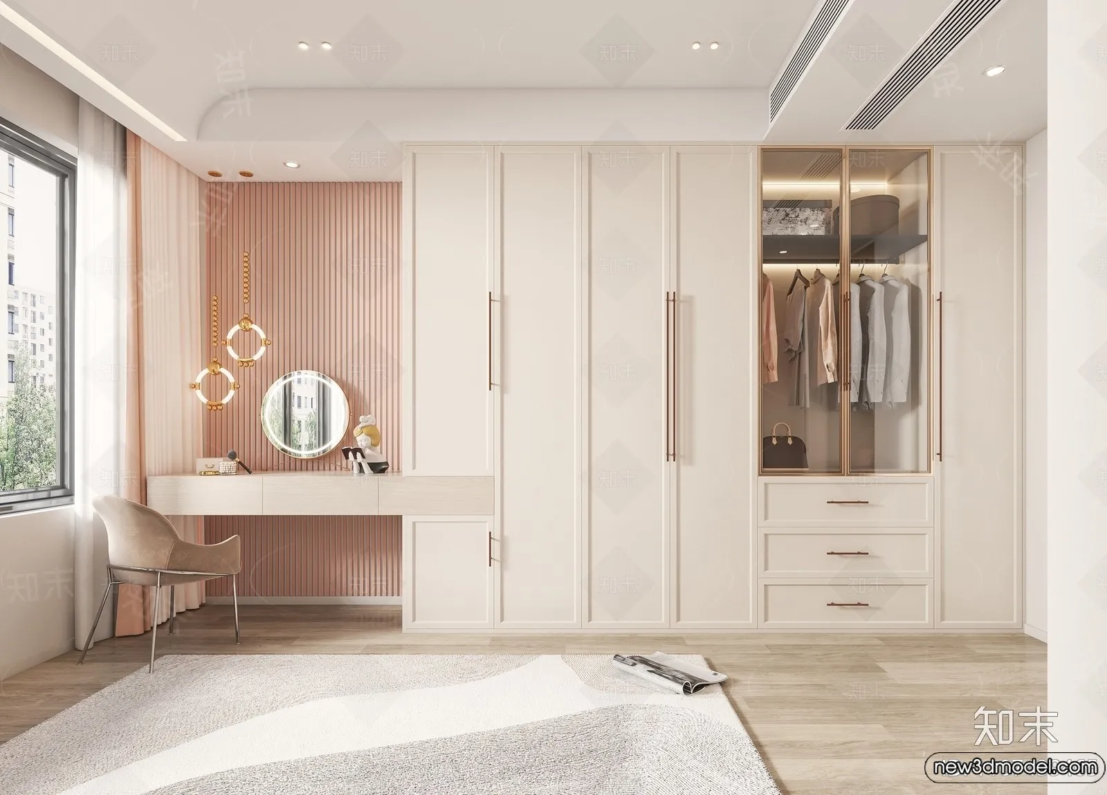 Wardrobe 3D Models – 3D Furniture for Interior Design – 053