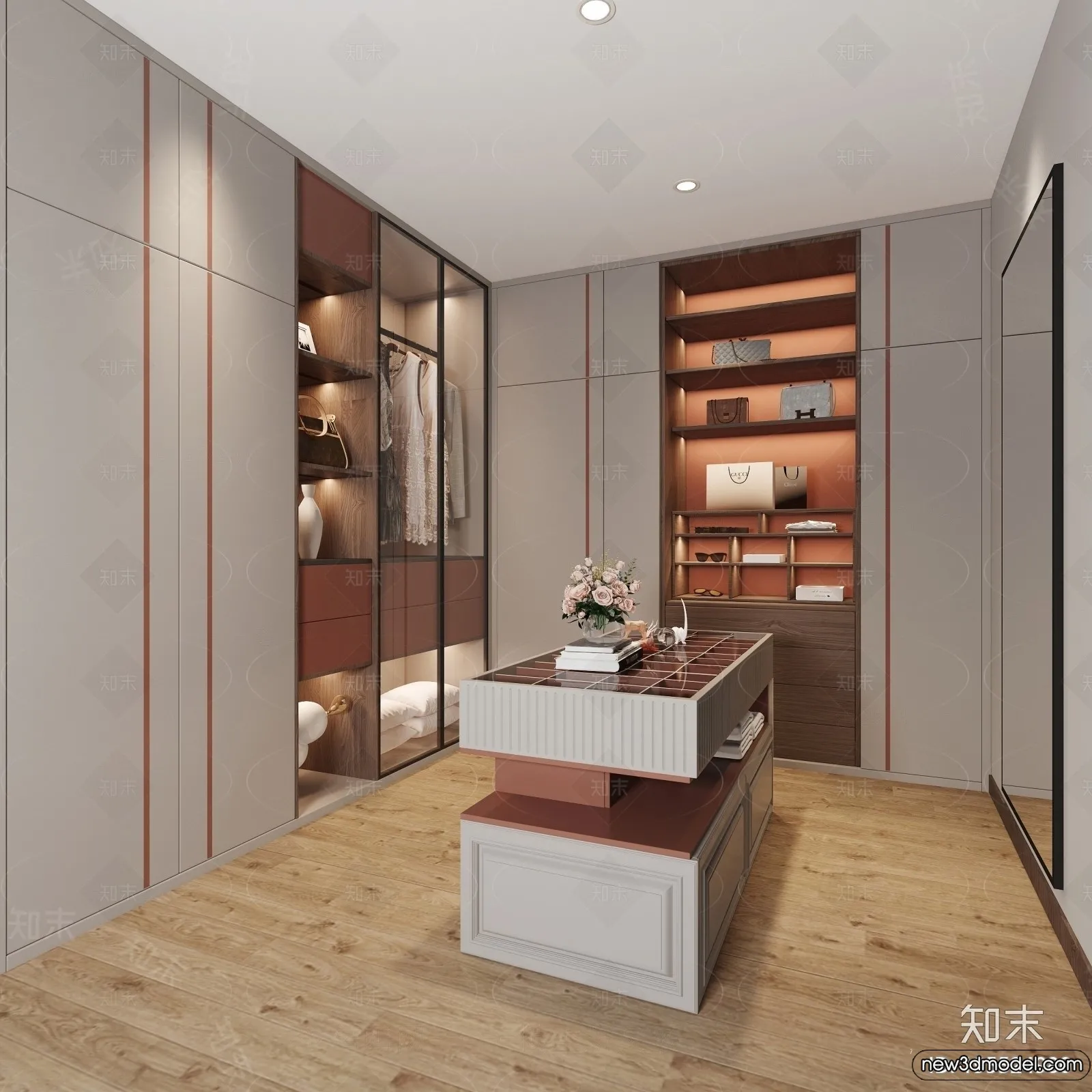 Wardrobe 3D Models – 3D Furniture for Interior Design – 060