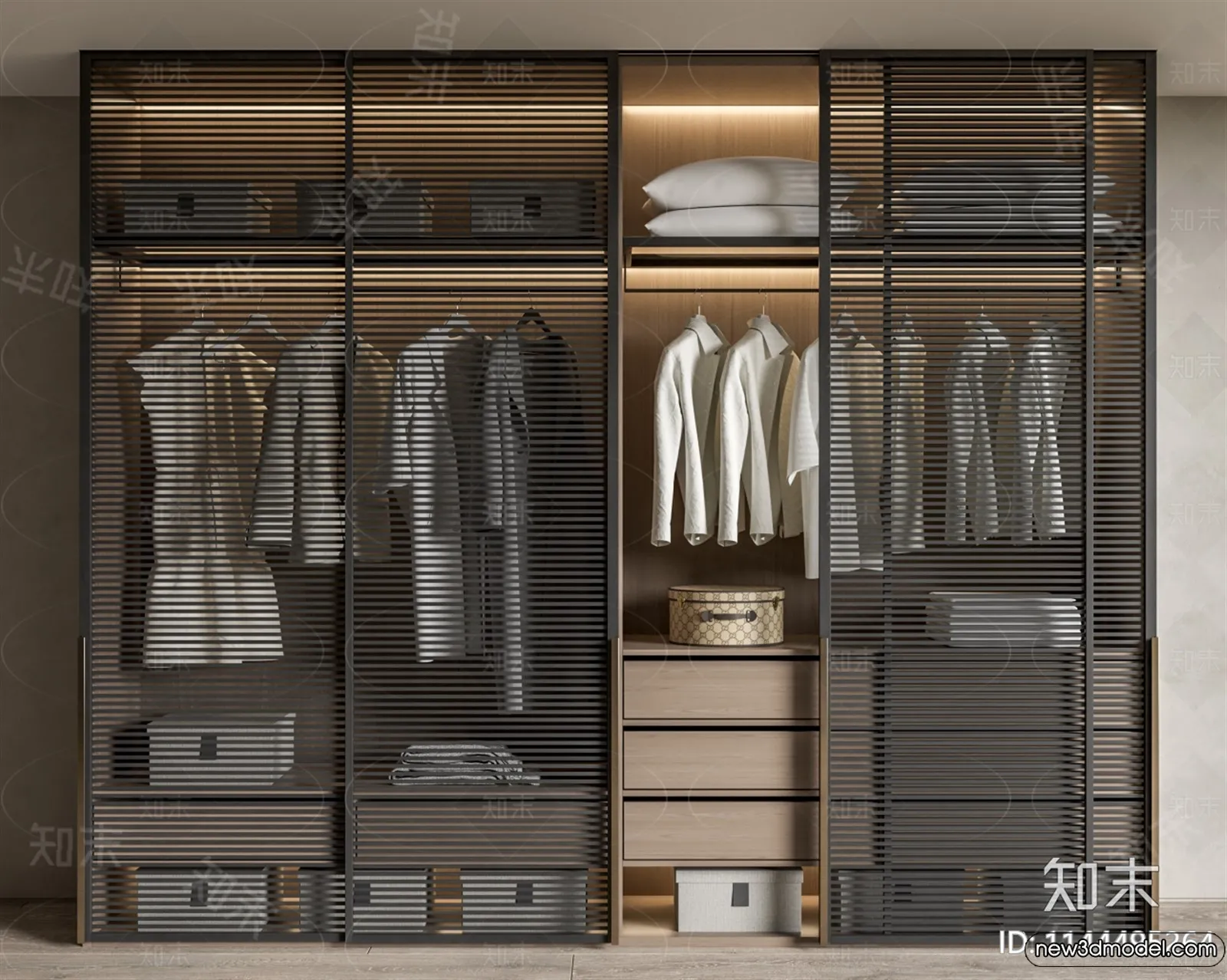 Wardrobe 3D Models – 3D Furniture for Interior Design – 062