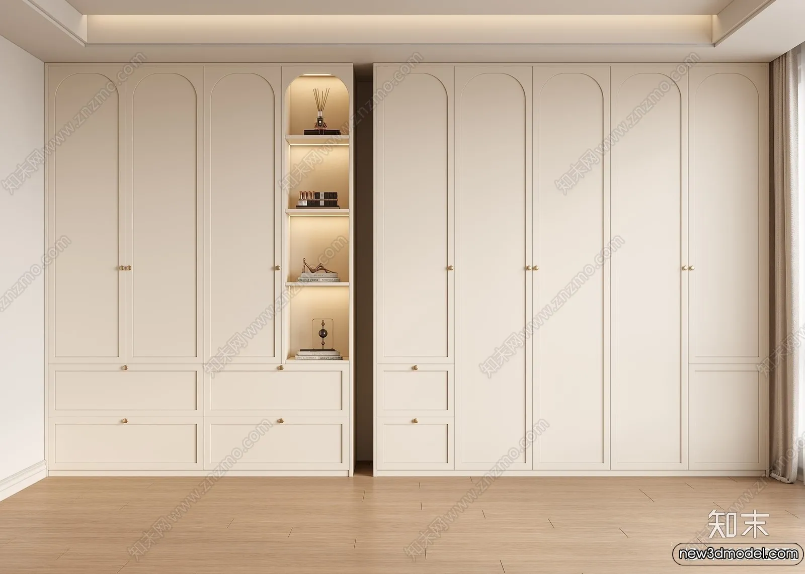 Wardrobe 3D Models – 3D Furniture for Interior Design – 082