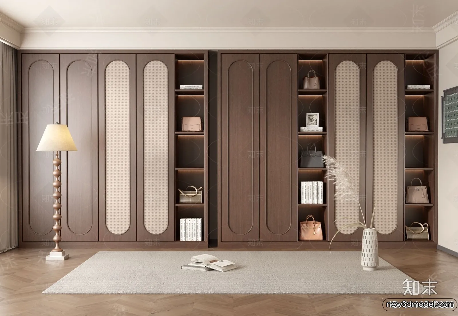 Wardrobe 3D Models – 3D Furniture for Interior Design – 090