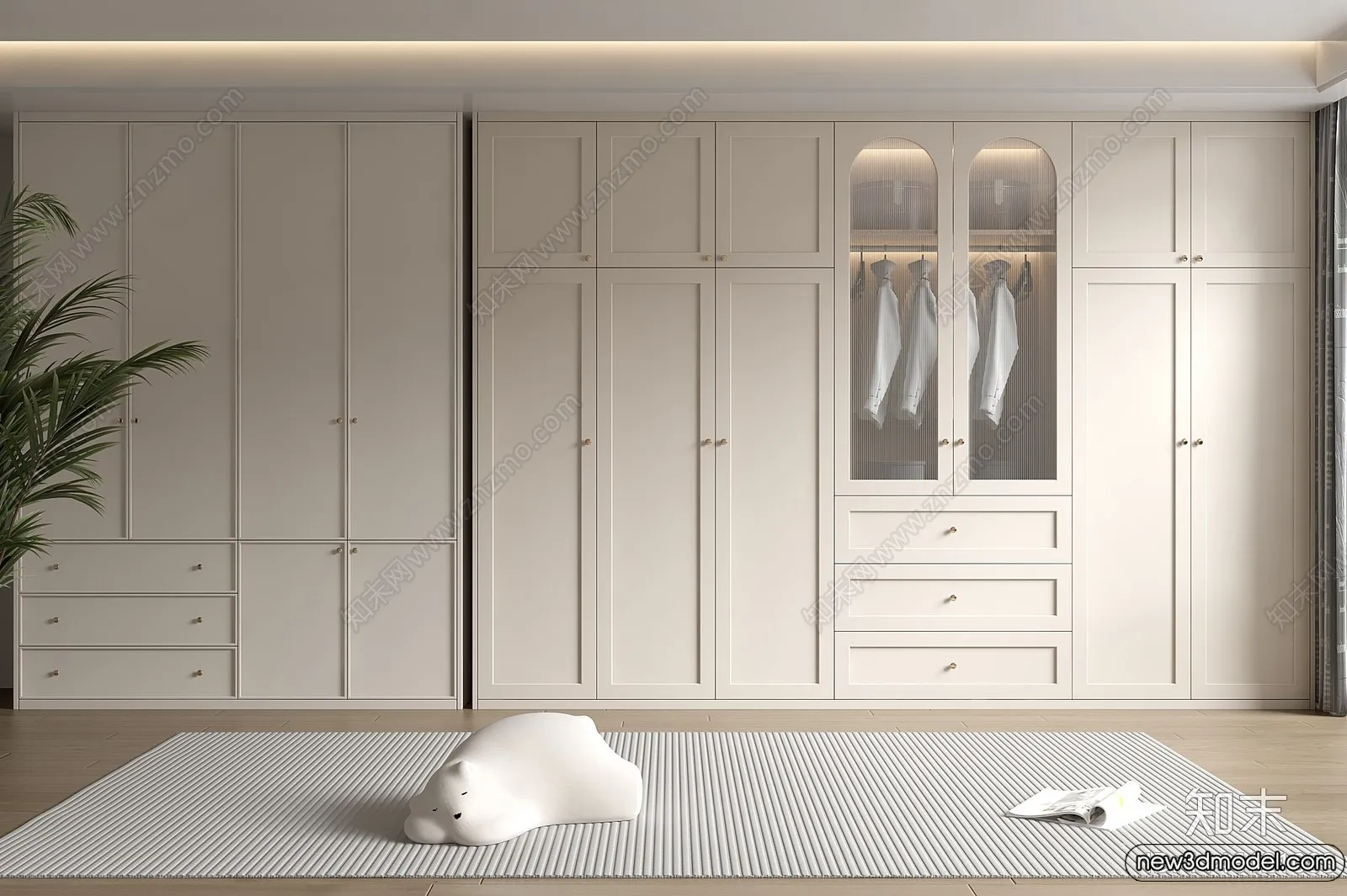 Wardrobe 3D Models – 3D Furniture for Interior Design – 092