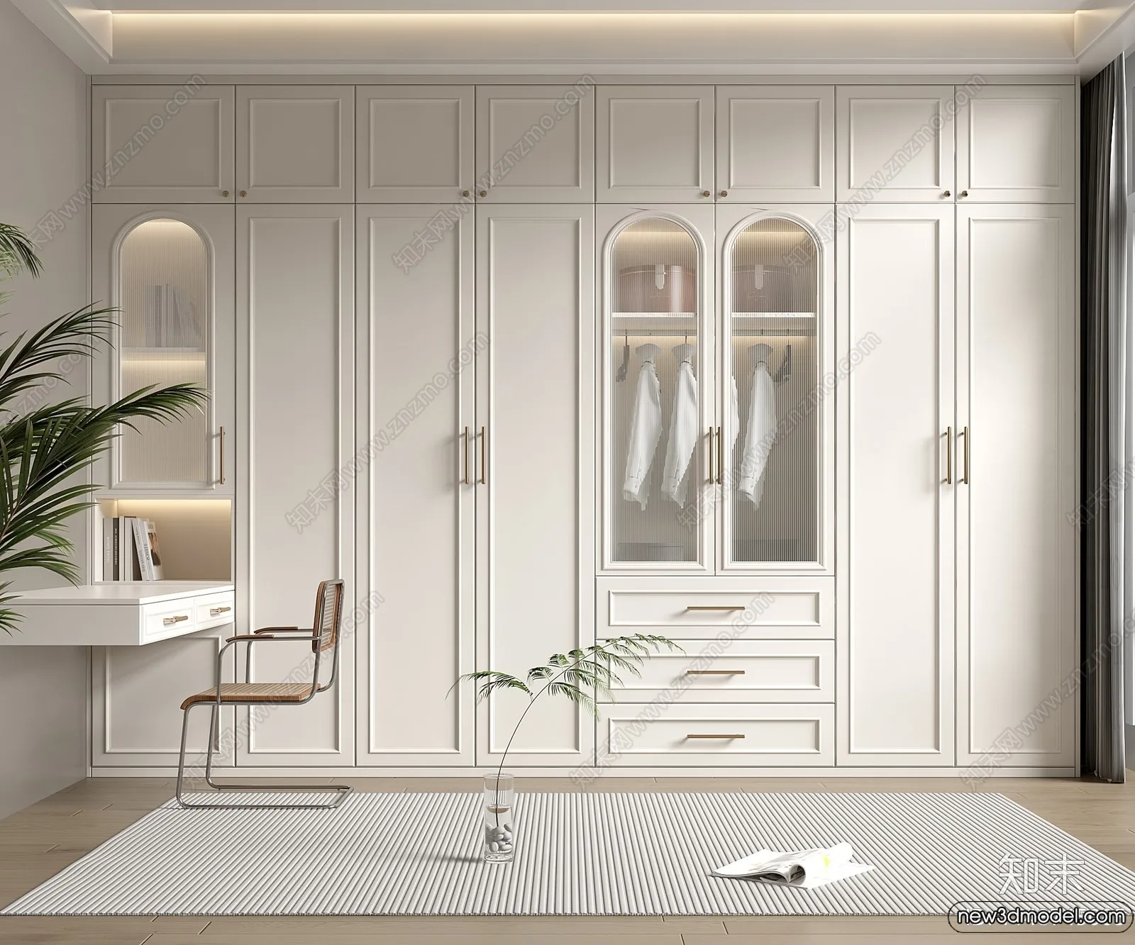 Wardrobe 3D Models – 3D Furniture for Interior Design – 100