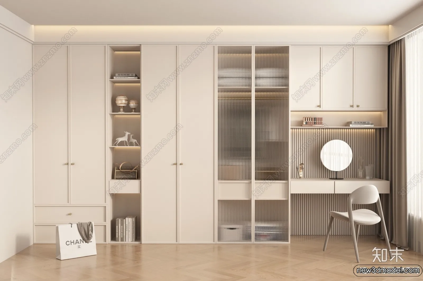 Wardrobe 3D Models – 3D Furniture for Interior Design – 103